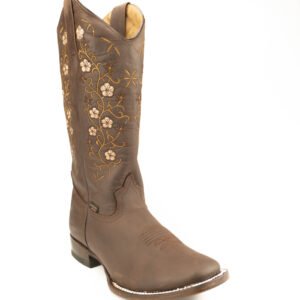 0034RED Botas Reyme dama rodeo flores