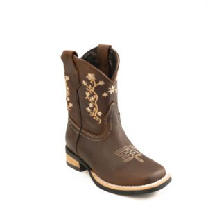 0187CDN Bota Caballo Dorado rodeo flores