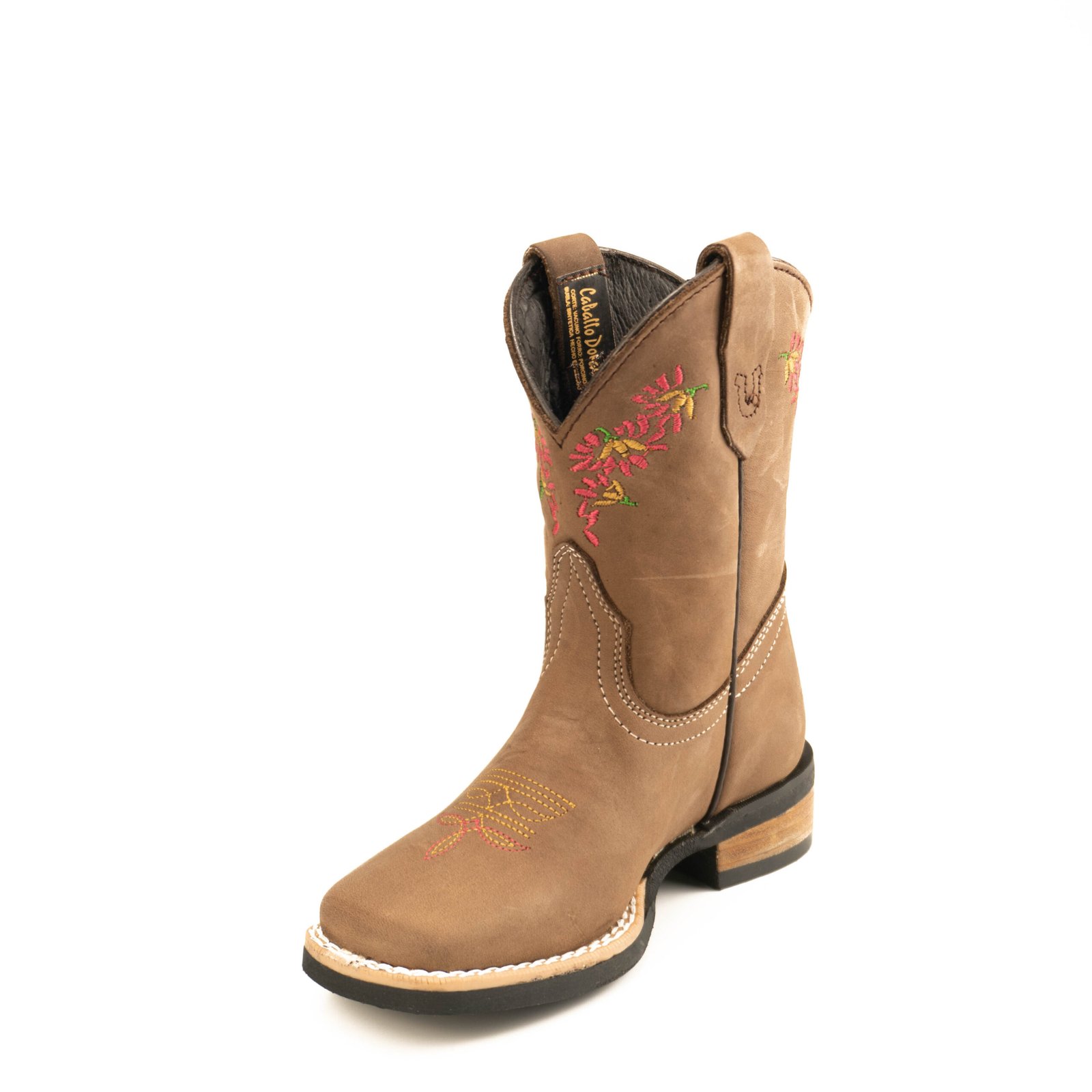 0198CDN Bota Caballo Dorado niña rodeo flores - Imagen 3